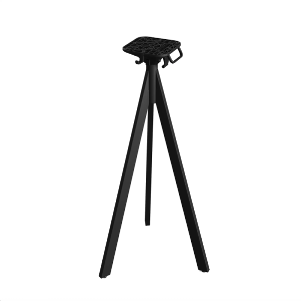 Mange-Debout Infinity Tripod avec Piètement Noir et Plateau HPL Riverwashed Wood – Ø 70 cm - 144,38 € HT - VA140041470 - Restauration Pro