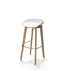 Tabouret de Bar Keeve sans Dossier - Blanc