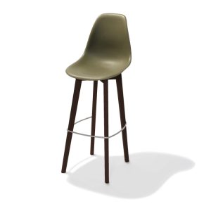 Tabouret de Bar Keeve - Vert avec Pieds Foncés